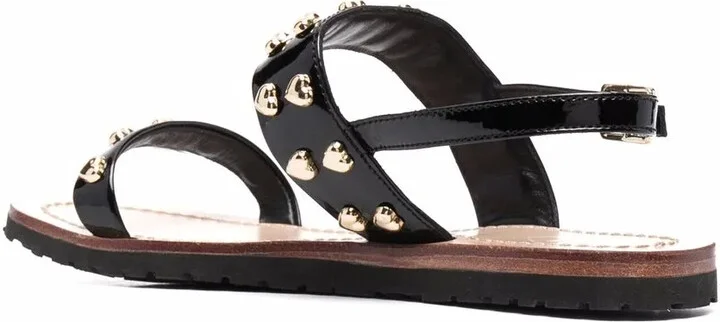 Heart-Stud Flat Sandals - Image 3