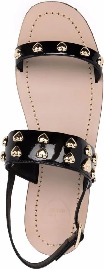 Heart-Stud Flat Sandals - Image 4