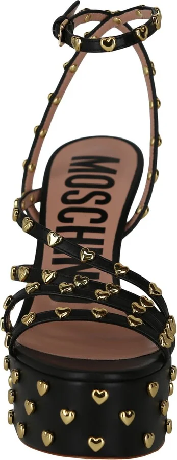 Heart Studded Ankle Strap Platform Sandal - Image 3