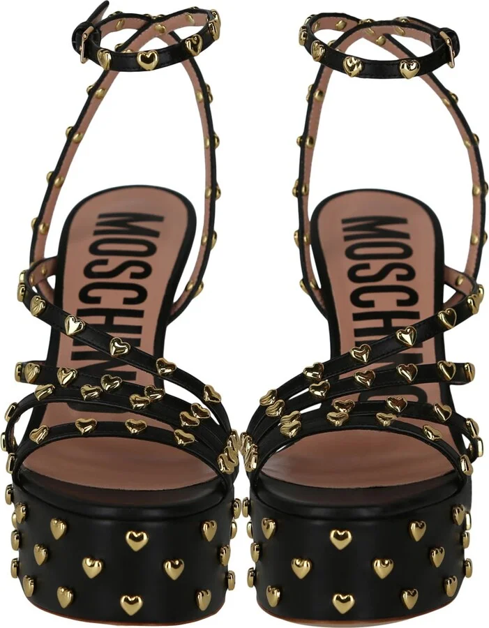 Heart Studded Ankle Strap Platform Sandal - Image 6