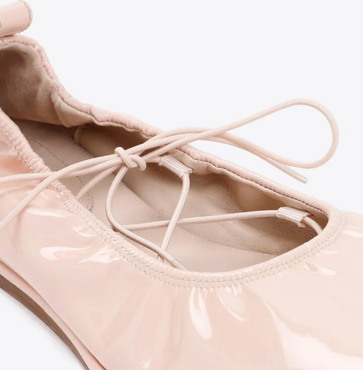 Heart Toe Ballet Flats in Patent Leather - Image 3