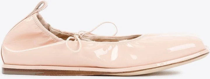 Heart Toe Ballet Flats in Patent Leather