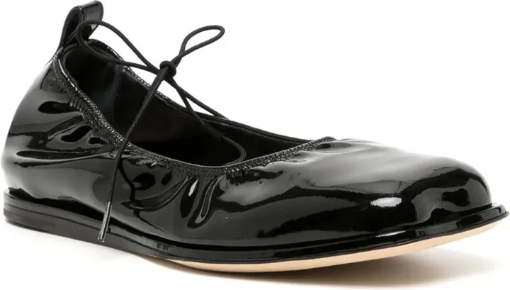 Heart-Toe Patent Leather Ballerina Shoes - Image 2