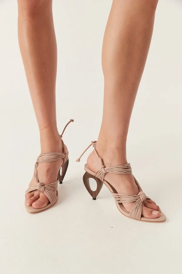 Heartwood Sculptural Heel In Colour Nude Size 36 - Image 2