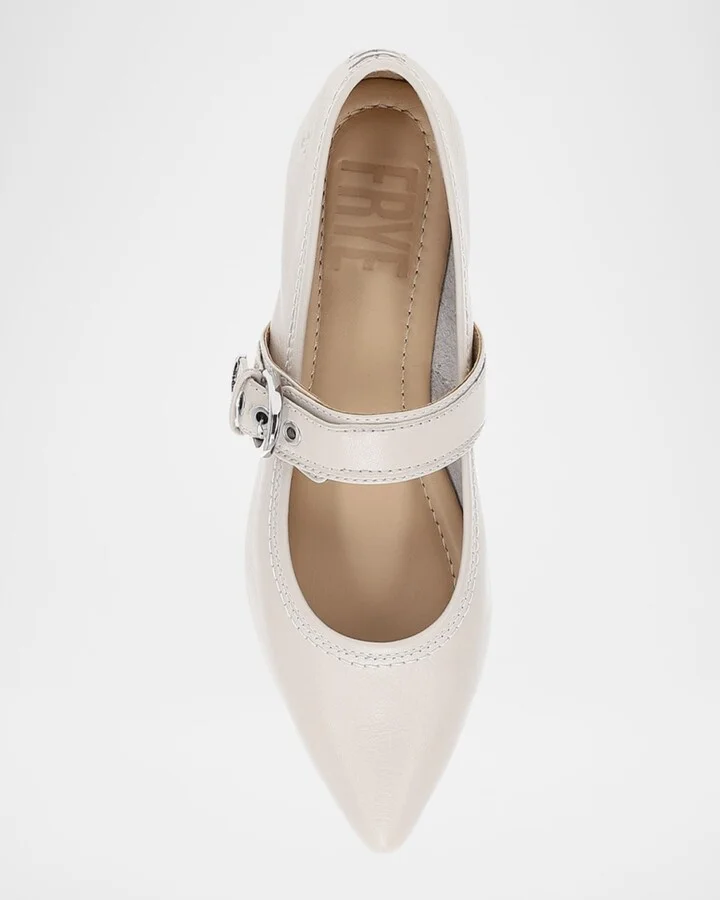 Heather Leather Mary Jane Ballerina Flats - Image 6
