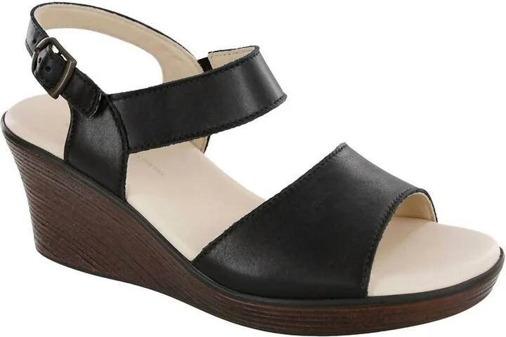Heather Sandal - Narrow In Black