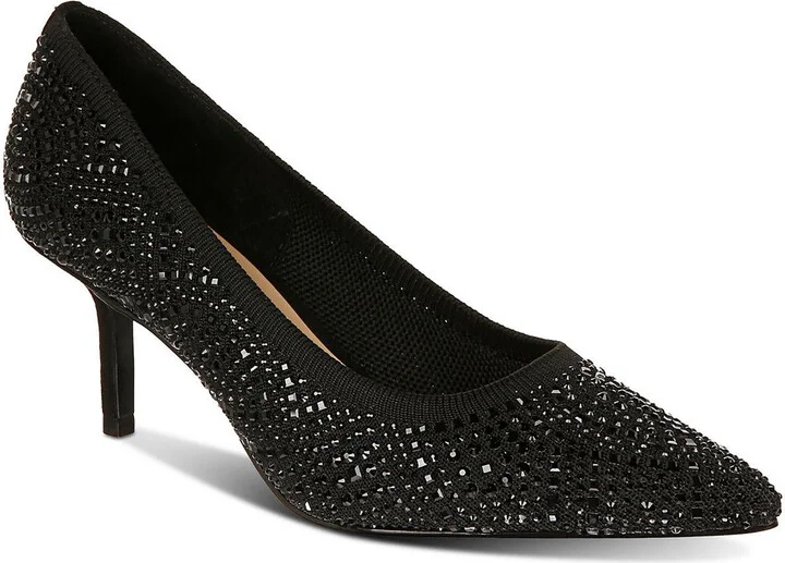 Heathere Womens Rhinestone Pointed Toe Pumps