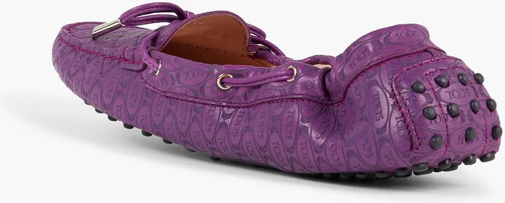 Heaven Lacetto embossed leather loafers - Image 3