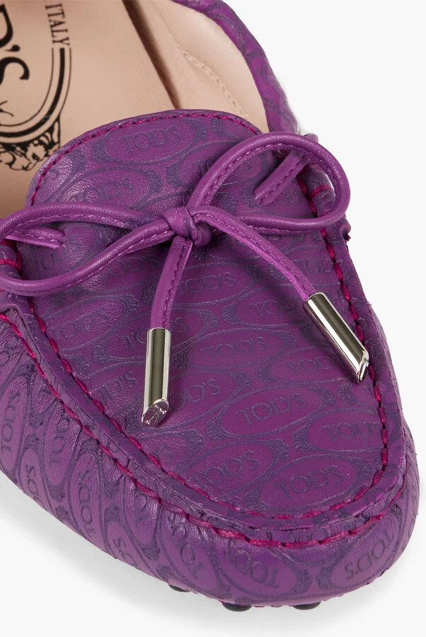 Heaven Lacetto embossed leather loafers - Image 4