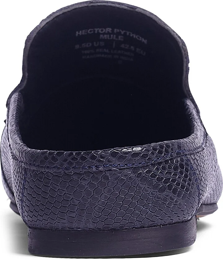 Hector Snake Embossed Leather Mule - Image 2