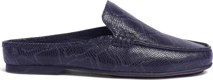 Hector Snake Embossed Leather Mule - Image 3