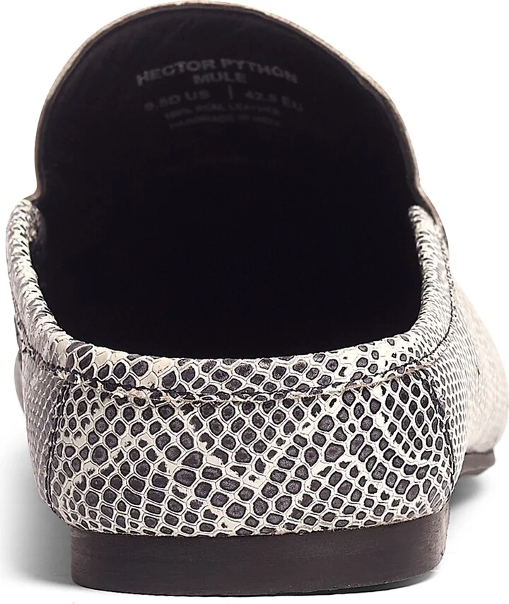 Hector Snake Embossed Leather Mule - Image 7