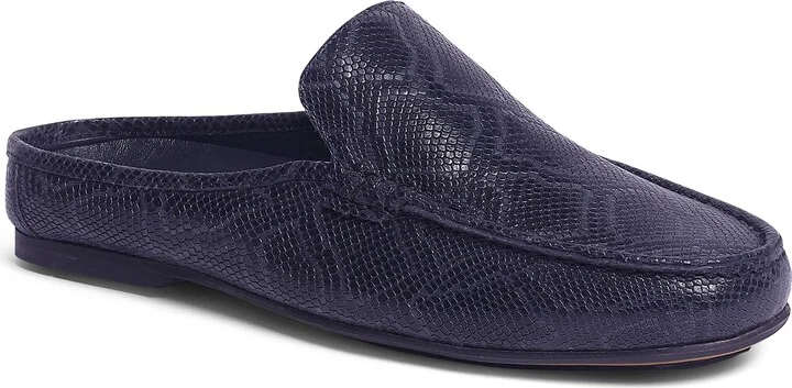 Hector Snake Embossed Leather Mule