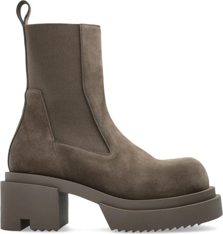 Heeled Ankle Boots `Beatle`, , - Grey