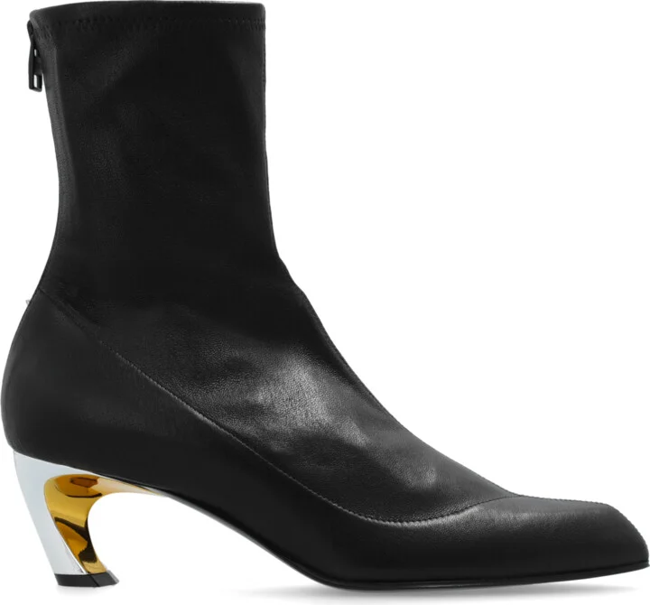 Heeled Ankle Boots, , - Black
