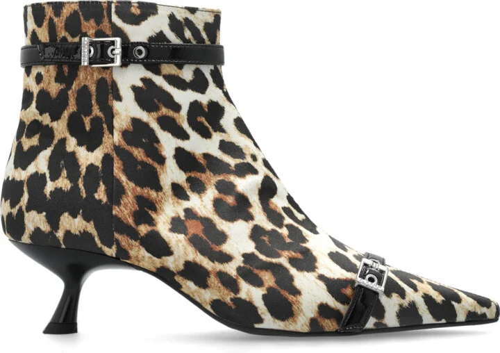 Heeled Ankle Boots, , - Brown
