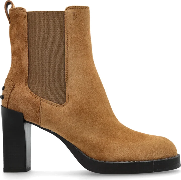 Heeled Ankle Boots, , - Brown