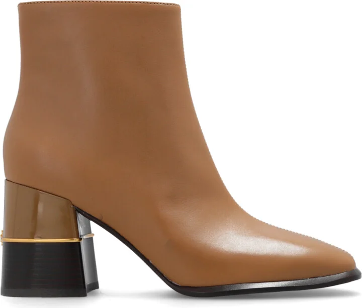 Heeled Ankle Boots, , - Brown