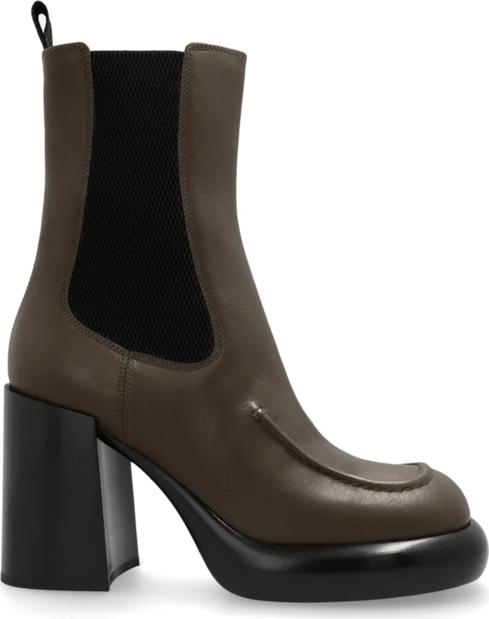 Heeled Ankle Boots ‘Chelsea’, , - Green