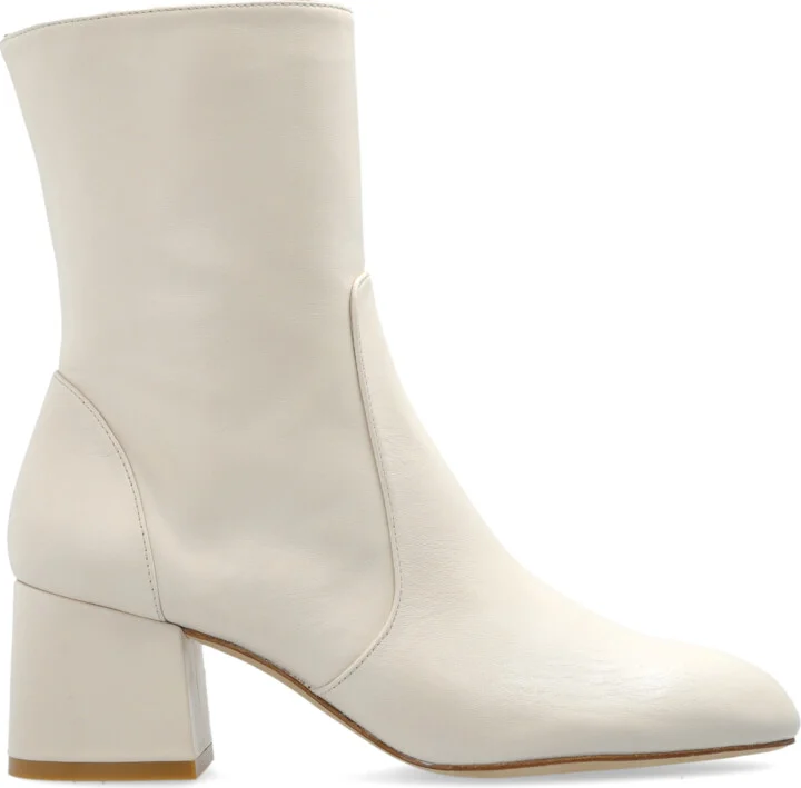 Heeled Ankle Boots "Essentialist", , - Cream