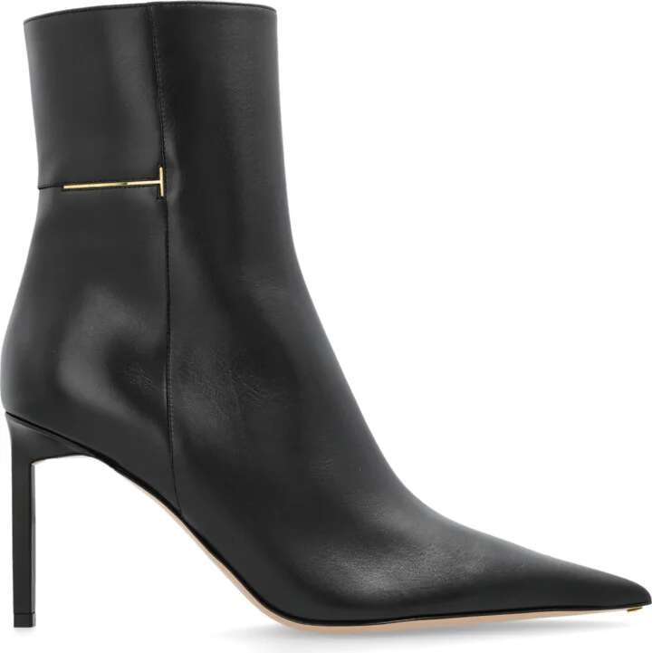 Heeled Ankle Boots `Eva`, , - Black
