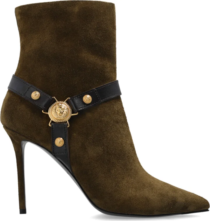 Heeled Ankle Boots, , - Green