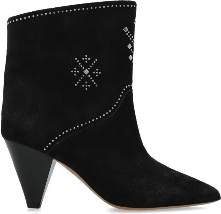 Heeled Ankle Boots ‘Loline’, , - Black
