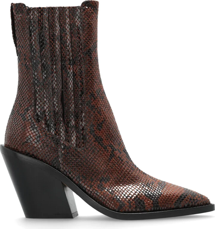 Heeled Ankle Boots "Mazola", , - Brown