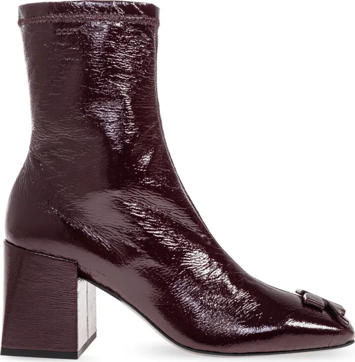 Heeled Ankle Boots `Reedition`, , - Burgundy