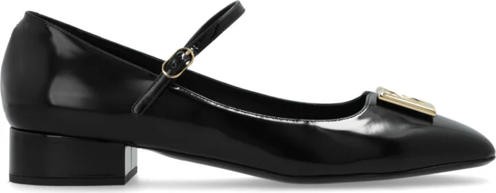 Heeled Ballet Flats Mary Jane, , - Black