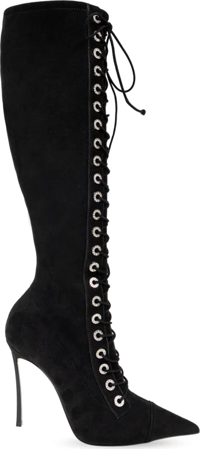 Heeled Boots, , - Black