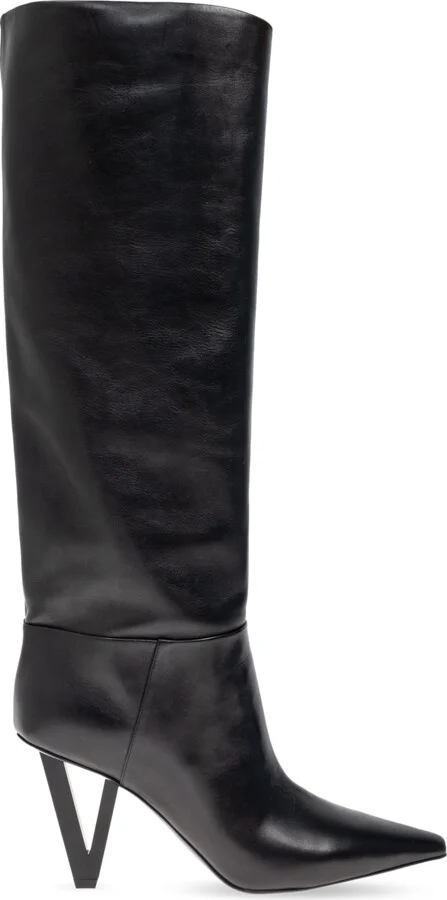 Heeled Boots, , - Black