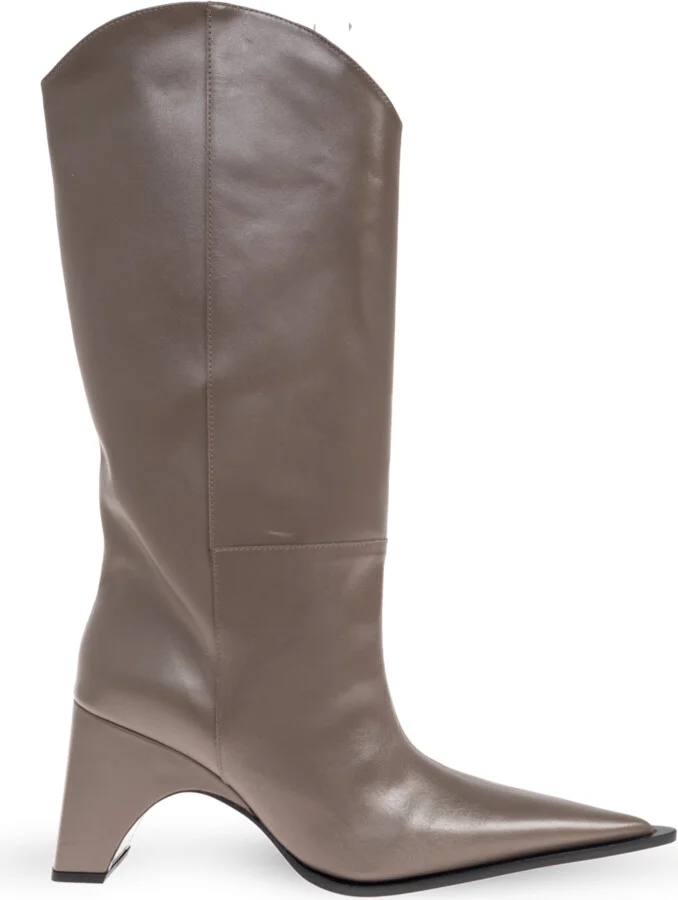 Heeled Boots, , - Brown