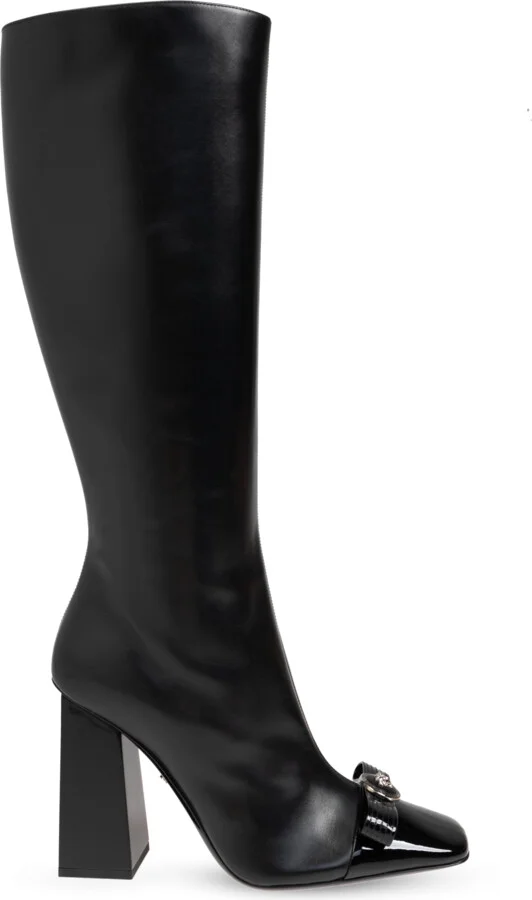 Heeled Boots Gianni Ribbon, , - Black