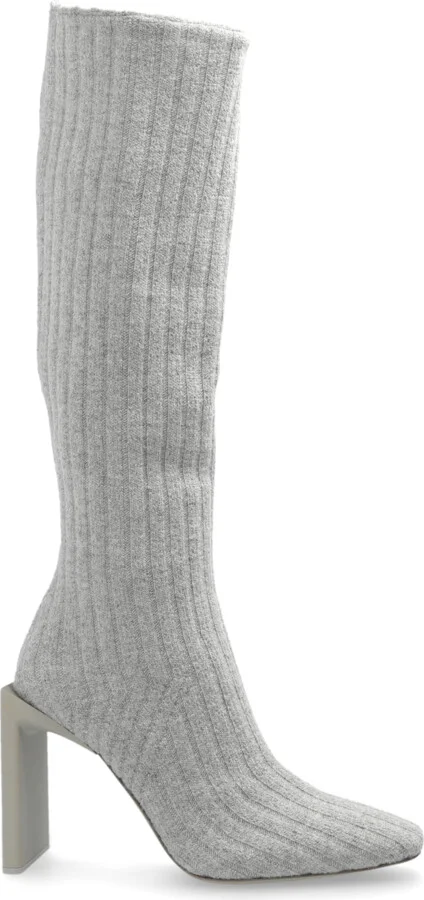 Heeled Boots, , - Grey