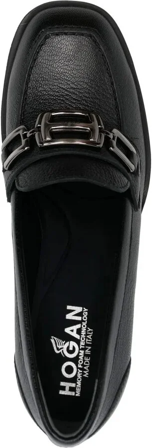 Heeled Calf-Leather Loafers - Image 4