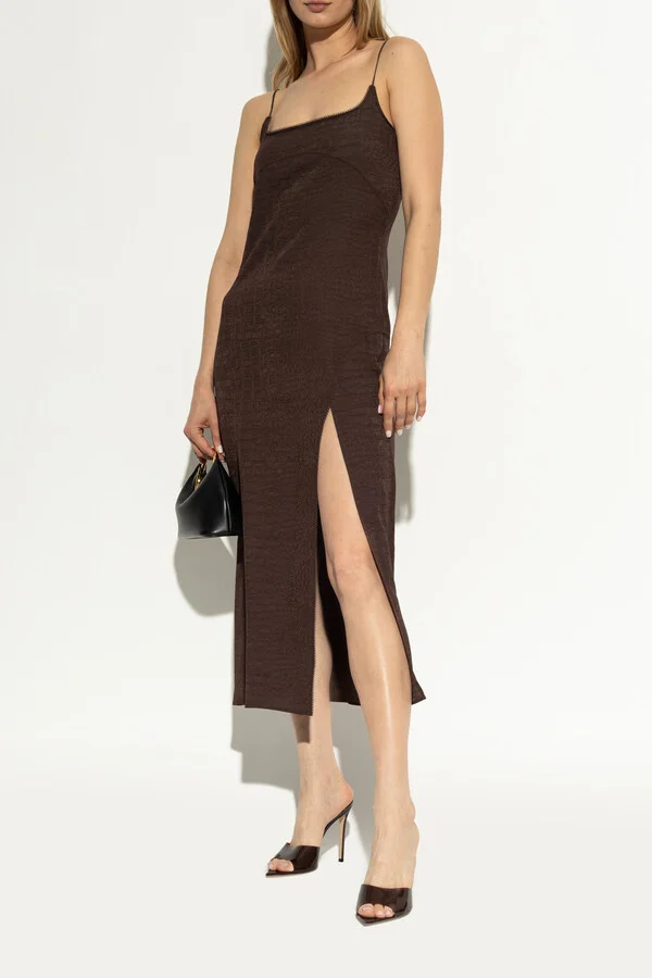 Heeled Flip-flops `Elle`, , - Burgundy - Image 2