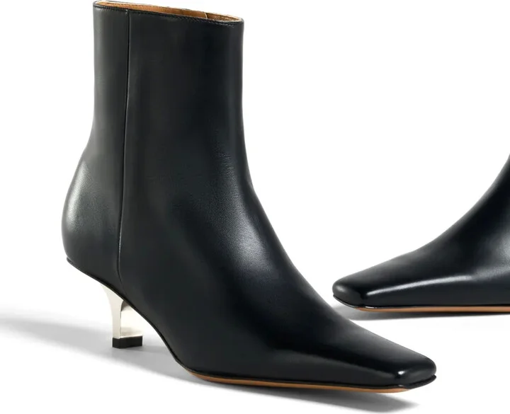 Heeled Leather Ankle Boots - Image 4
