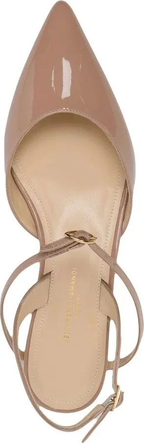 Heeled Leather Ballerina Shoes - Image 4