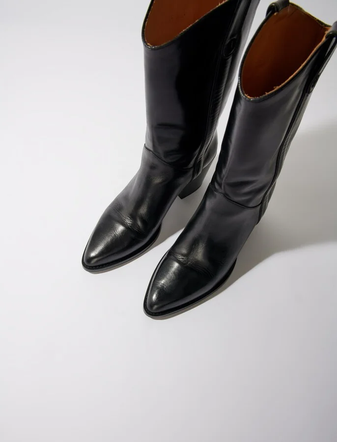 Heeled leather boots - Image 3