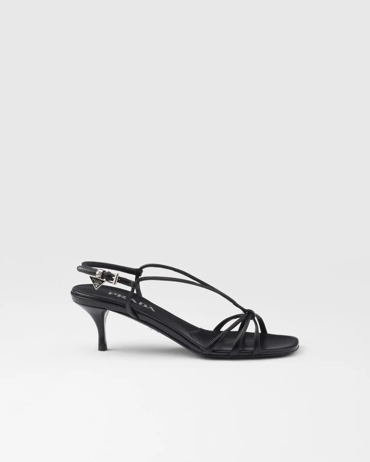 Heeled leather sandals - Image 2