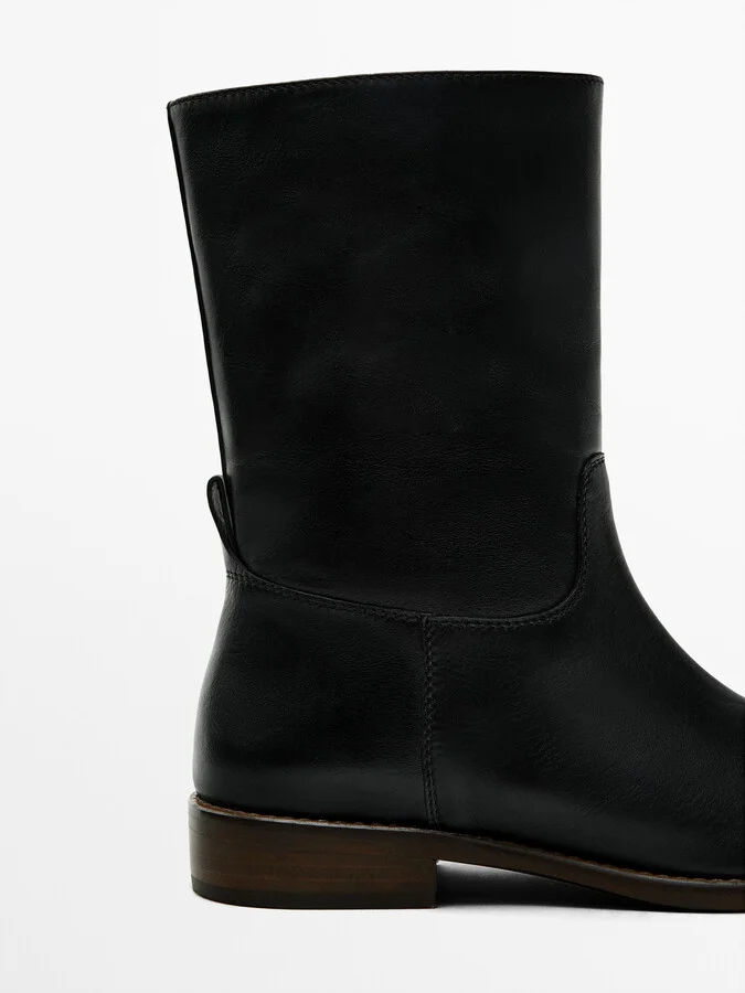Heeled Lined Ankle Boots - Image 5