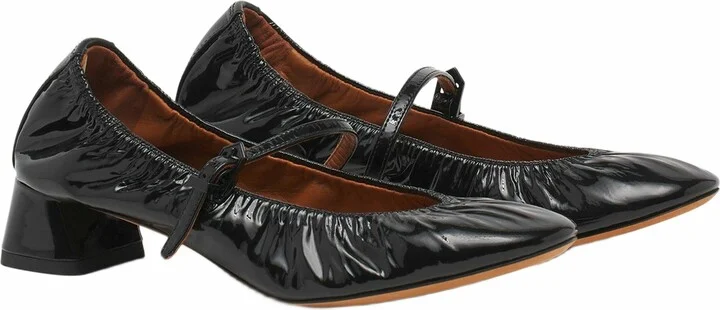 Heeled Mary Jane In Glossy Leather - Image 8