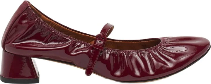 Heeled Mary Jane In Glossy Leather
