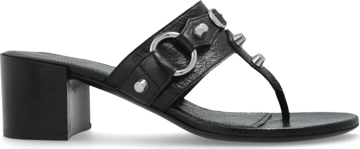 Heeled Mules City, , - Black