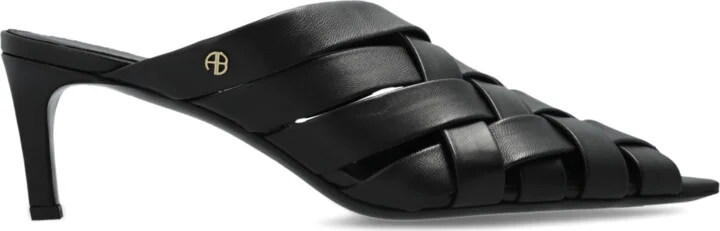 Heeled Mules "Eve", , - Black