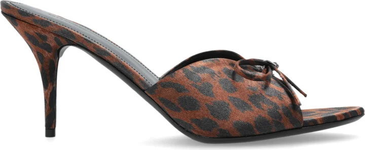 Heeled Mules Knife, , - Brown