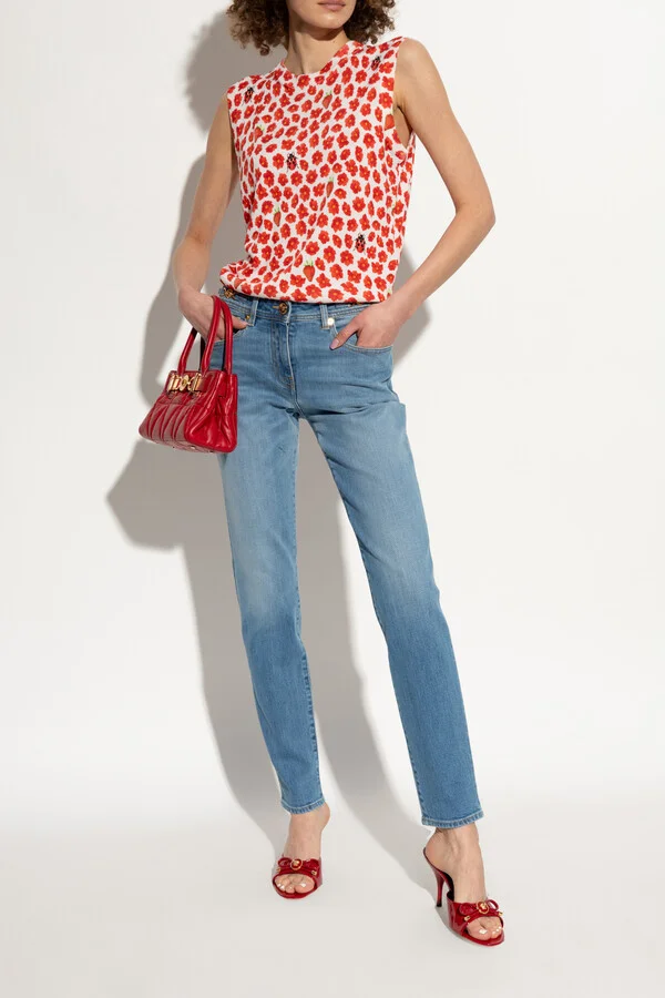 Heeled Mules 'Opera Bow', , - Red - Image 2