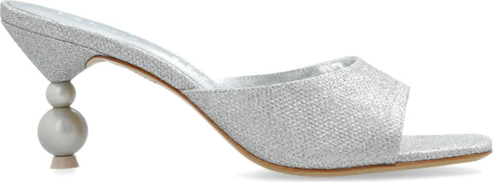 Heeled Mules Perla, , - Silver