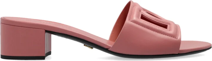 Heeled Mules, , - Pink